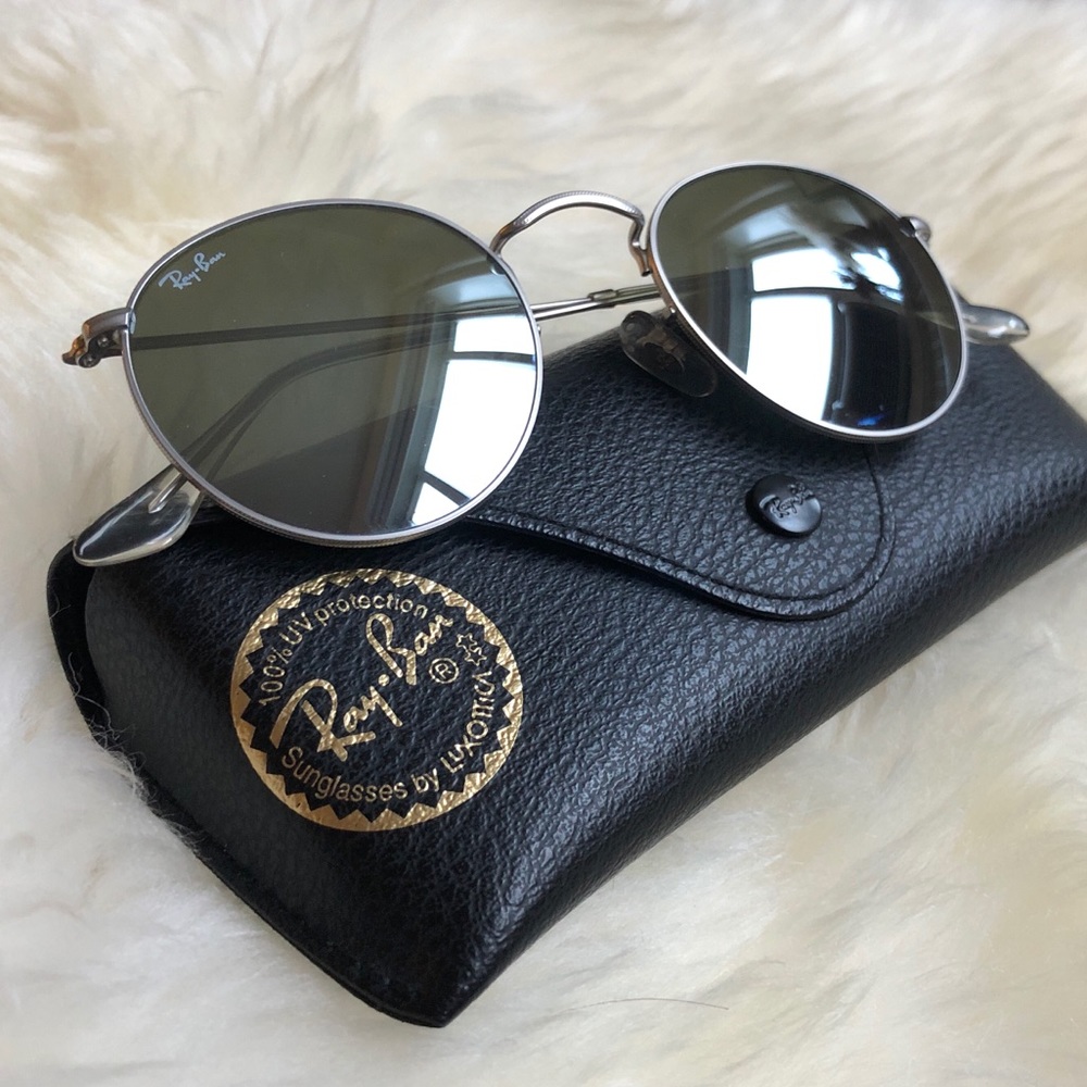 Ray-Ban Silver Lens Round Sunglasses